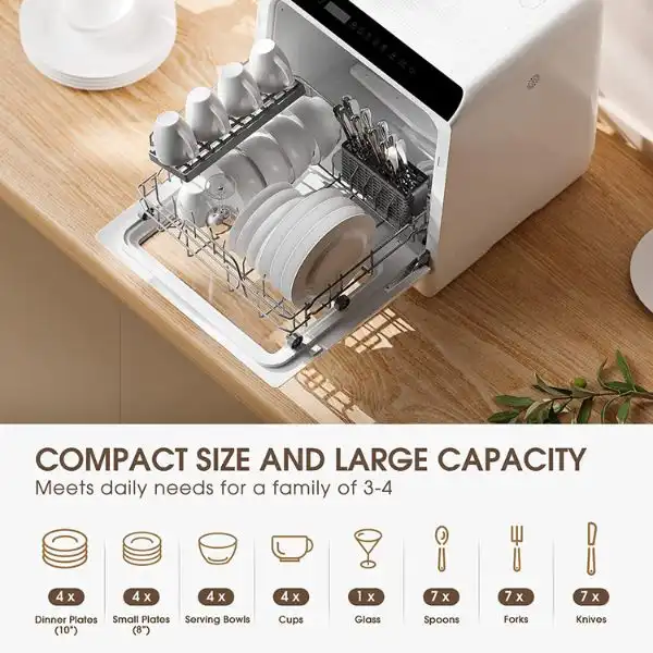 NOVETE Portable Countertop Dishwasher