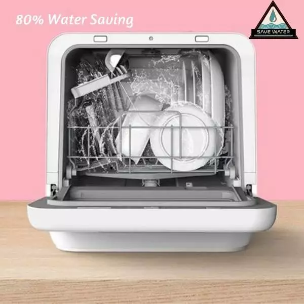 80% Water Saving on COMFEE Portable Countertop Dishwasher
