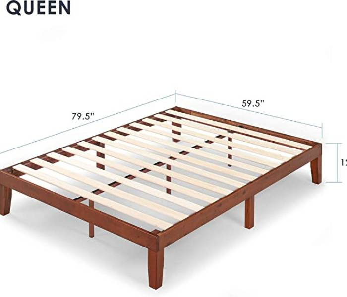  Mellow 12" Solid Wood Platform Queen Bed