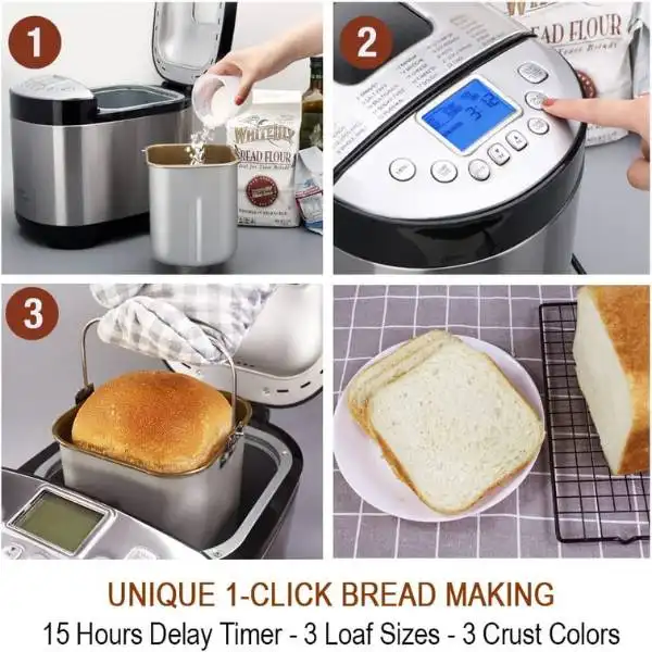 Kitchenarm Smart Bread Maker is Unique 1-Click Bread Making 