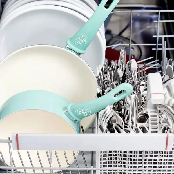 GreenLife Ceramic Nonstick Cookware is Dishwasher Safe