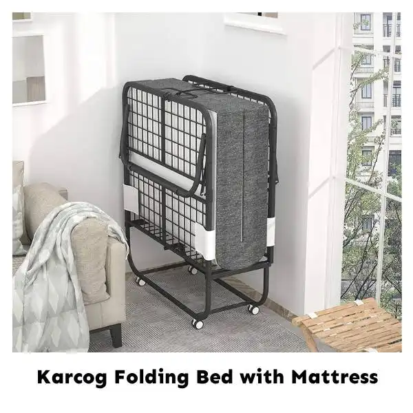 Karcog Folding Bed with Mattress
