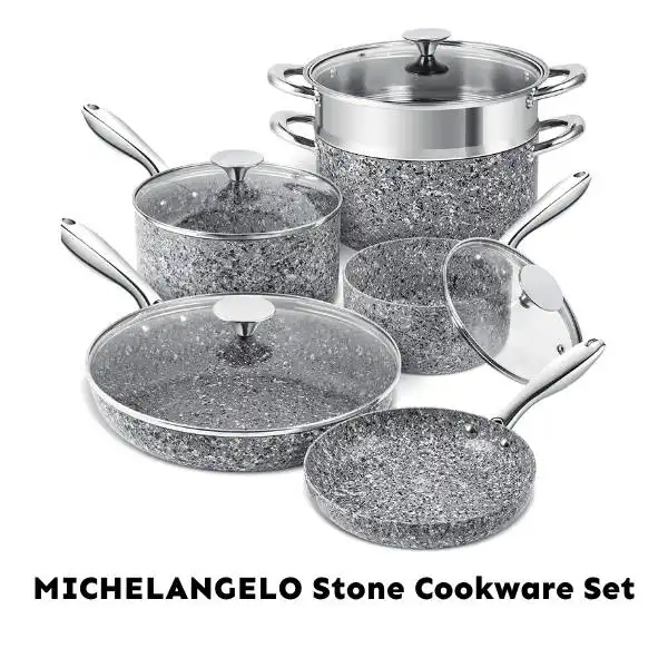 MICHELANGELO Stone Cookware Set