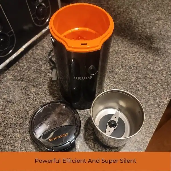 KRUPS Silent Vortex Electric Coffee Grinder has Powerful Efficient And Super Silent
