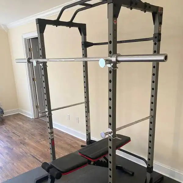 Fitness Reality Rack Power Cage have Solid Steel Long Safety Arms
