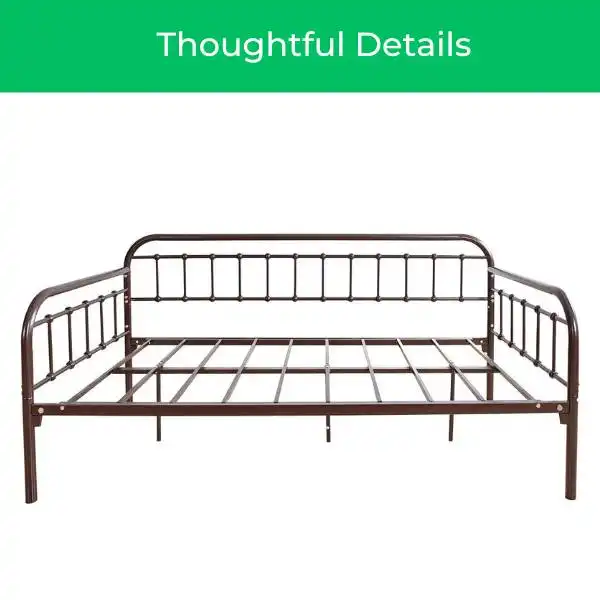 HOMERECOMMEND Twin Metal Daybed have Thoughtful Details