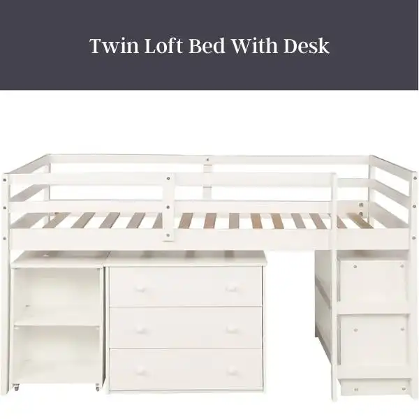 Merax Twin Loft Bed  have  Twin Loft Bed With Desk