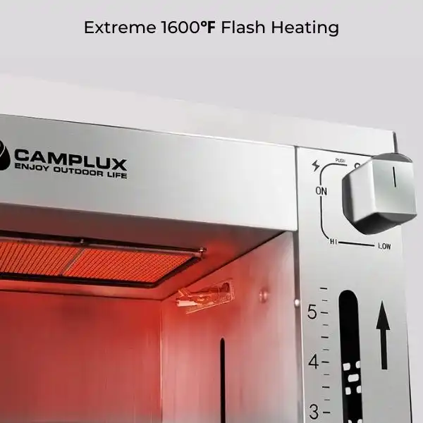 Camplux Propane Infrared Steak Grill has Extreme 1600℉ Flash Heating