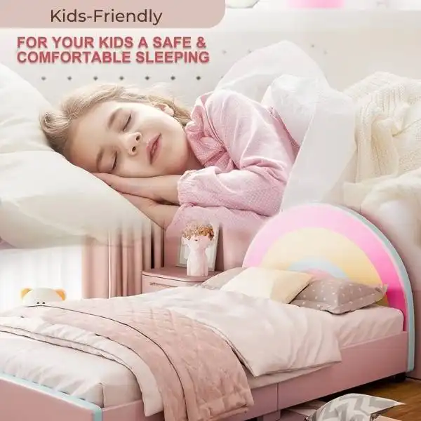 IKIFLY Twin Size Kids Bed is Kids-Friendly
