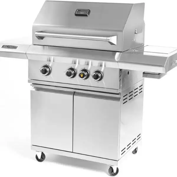 Victory 3-Burner Infrared Gas Grill has Rear Heat Louversa