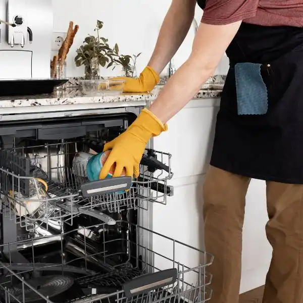 Cleaning the Interior of a Portable Dishwasher